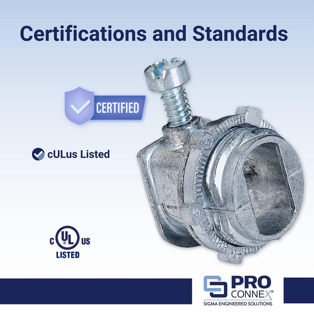 Sigma ProConnex C-550 3/8" AC/MC Connector Gray, 100-Pack