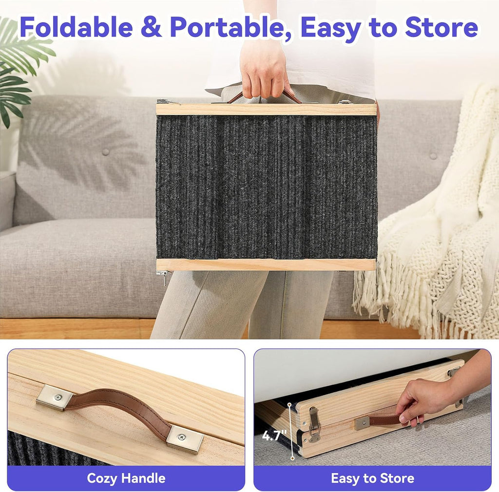 2026 Upgraded Small Dog Ramp for Couch Foldable, 5 Ajustable Height