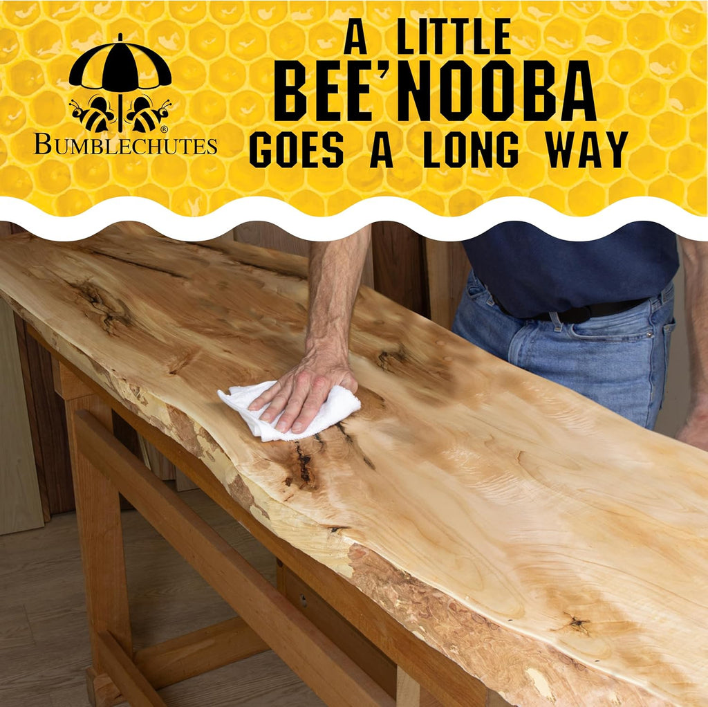 Bee’Nooba Food-Safe Wood Wax Oil – Beeswax & Tung Oil Finish 4 oz