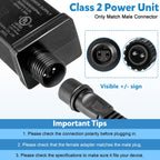 1 Pack 12V 1.5A Class 2 Power Supply, Halloween Inflatables Adapter