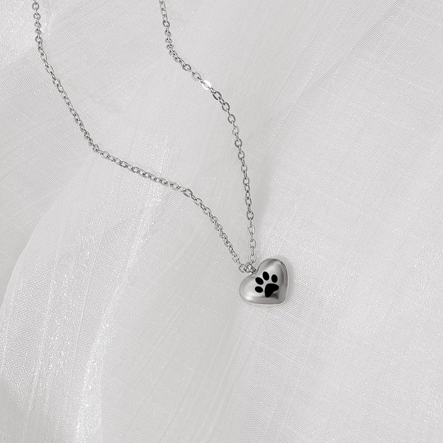 3 Pcs Pet Cremation Jewelry Urn Necklaces Bracelet Keychain for Ashes for Women Men Cat Dog Paw Print Ashes Keepsake