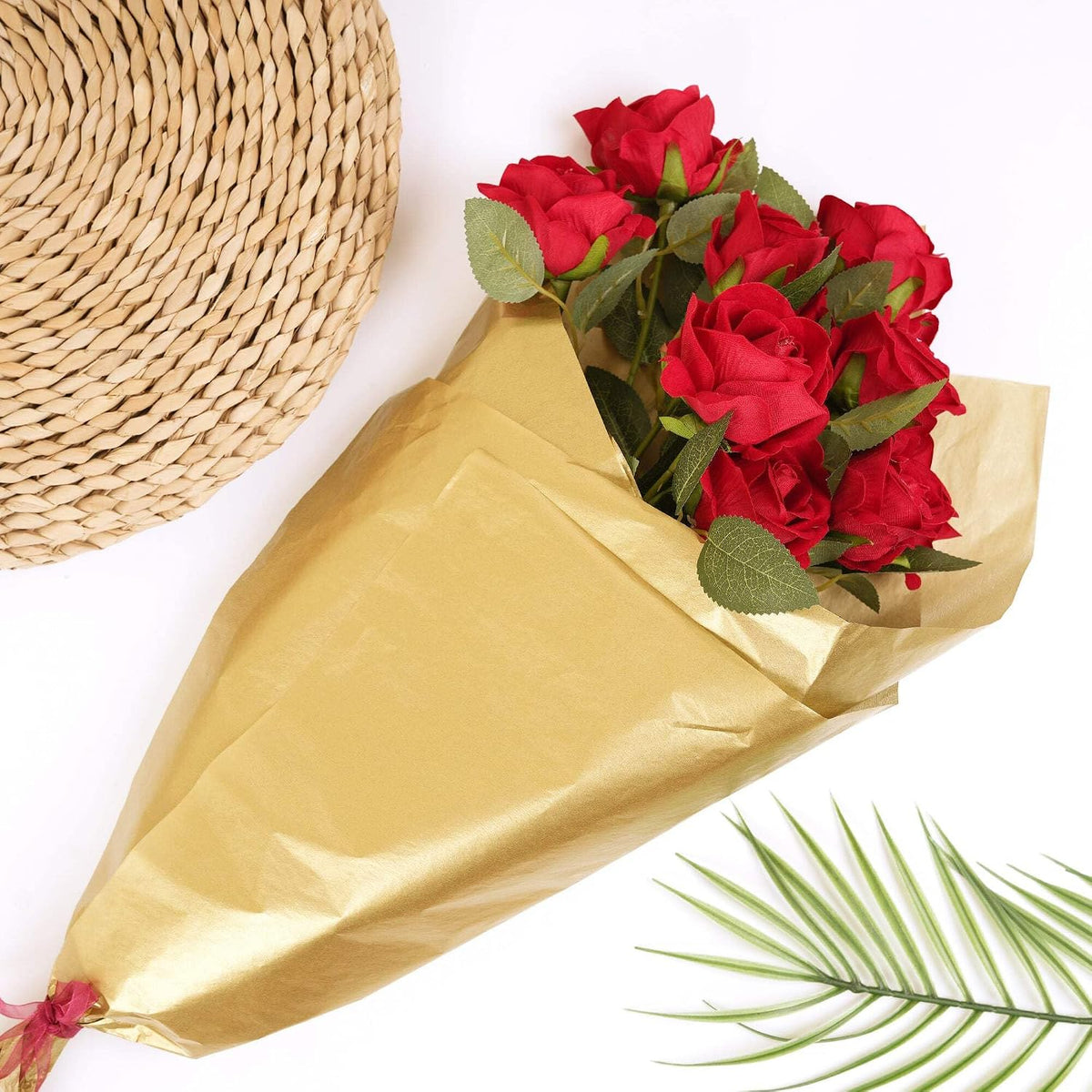 120 Sheets Metallic Gold Tissue Paper for Gift Bags 14"x20"