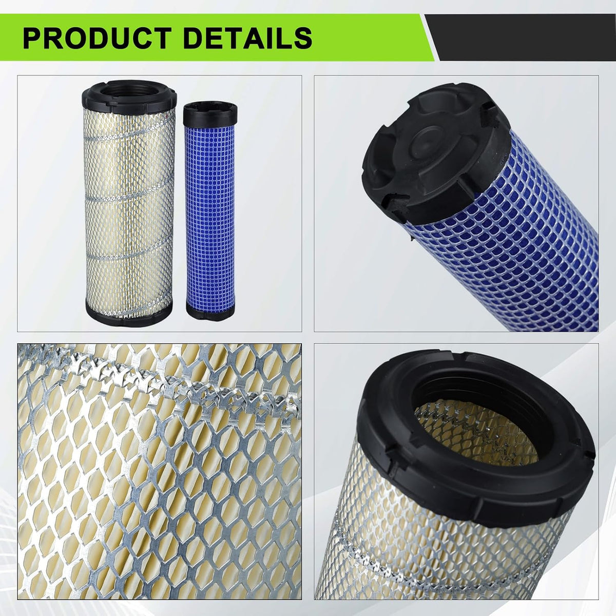 M131802 Outer Air Filter with M131803 Inner Filter for John Deere
