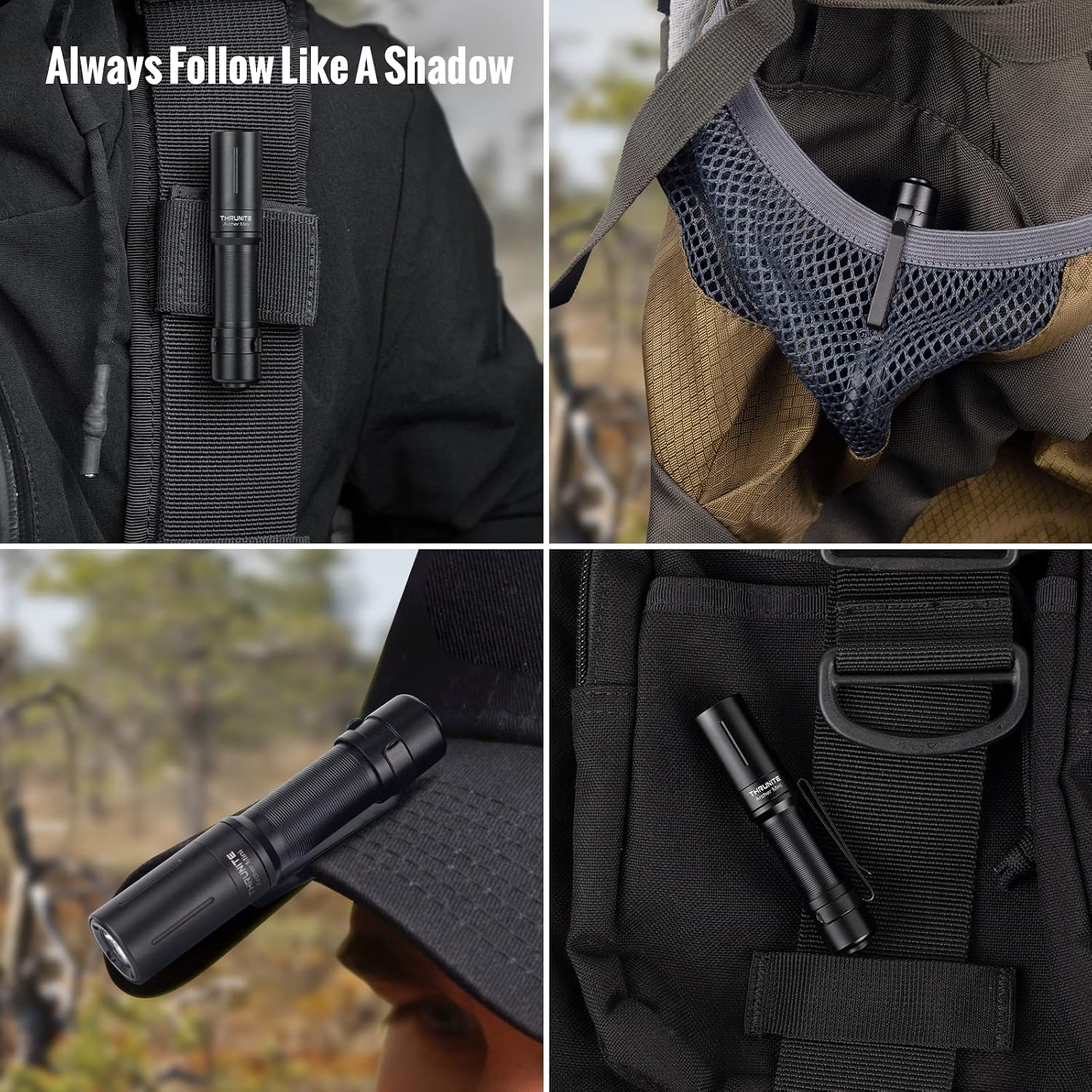 Archer Mini EDC Flashlight, USB-C Rechargeable Pocket Flashlights 405 Lumens, IPX8 Waterproof Mini Penlight with Clip