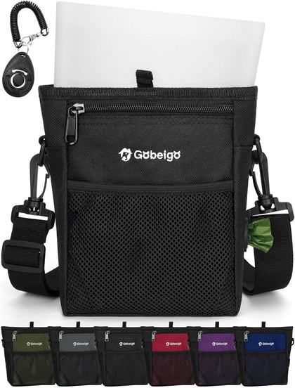 Dog Treat Pouch, Magnetic Closure & Sealable Silicone Bag Insert, 4-Cup Capacity – Belt Clip/Waist Belt/Crossbody