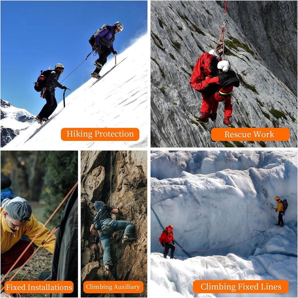 10.5 mm Static Climbing Rope 10M(32ft) 20M(64ft) 30M(96ft) 50M(160ft) 70M(230ft) Outdoor Rock Climbing Rope, Escape
