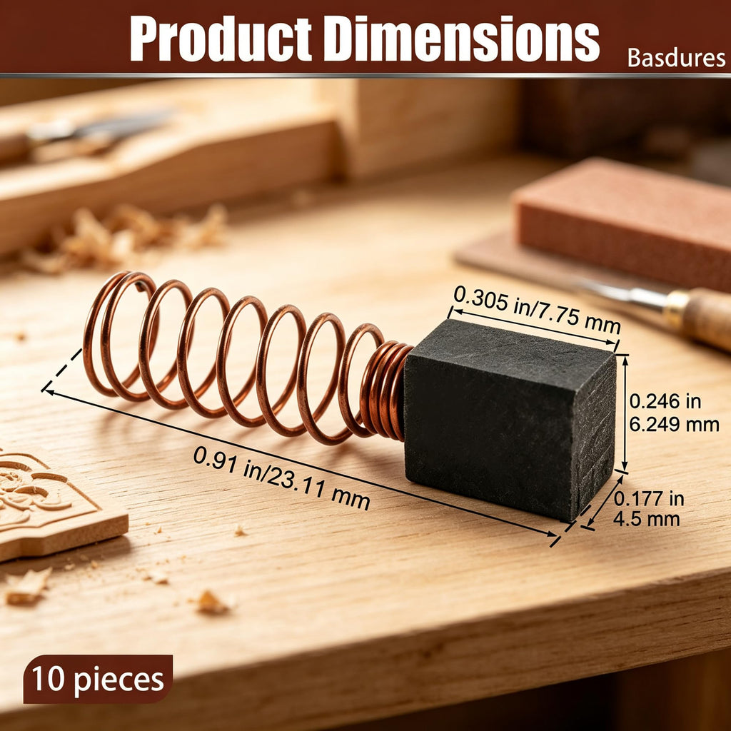 Brush and Spring Set Compatible with Dremel 4000 Motor Brush (10 pcs)