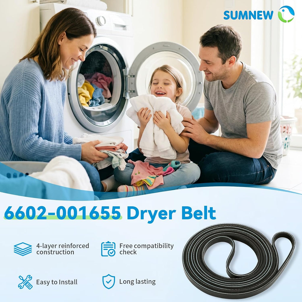 6602-001655 Dryer Belt Replacement Part Compatible with Samsung Dryers