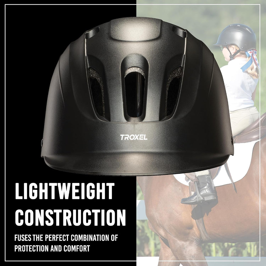 Sport 2.0 Injection Molded Horse Riding Helmet, Lightweight Adjustable Design, Safety Horseback Riding Gear
