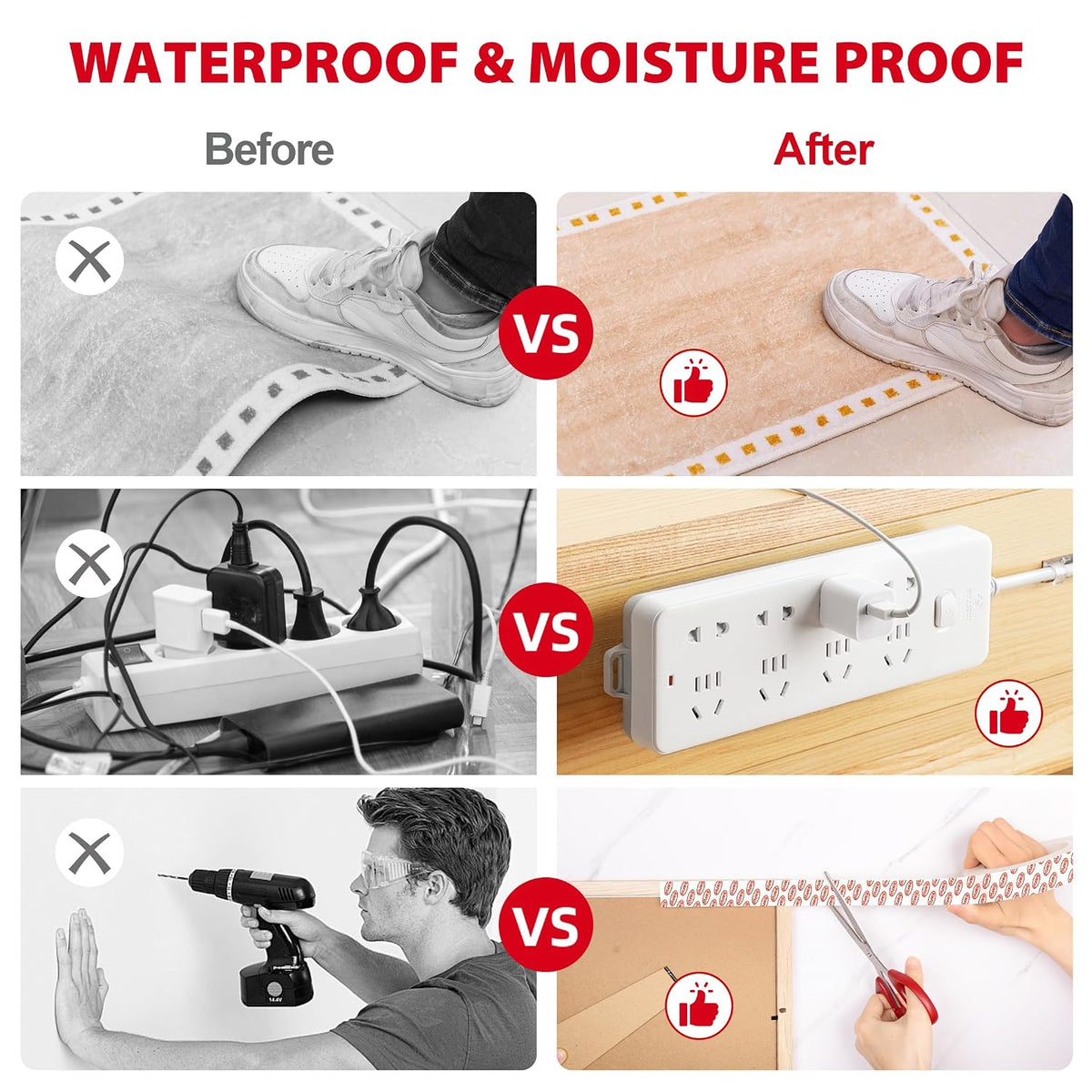 Double Sided Tape Heavy Duty(1.18" x 22Ft), Removable Nano Double Sided Adhesive Tape, Removable Damage Clear