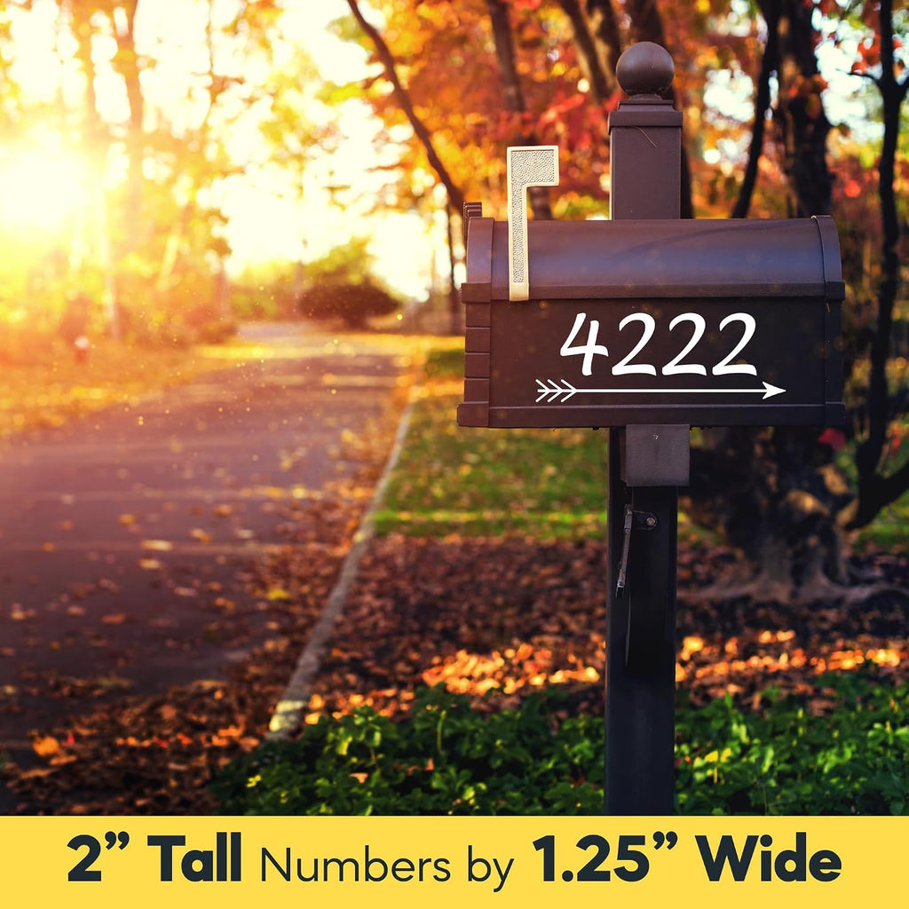 Mailbox Numbers For Outside, 2" Tall, 5 Sets, Reflective | Efficient Deliveries, Aids Emergency Responsiveness, 0-9