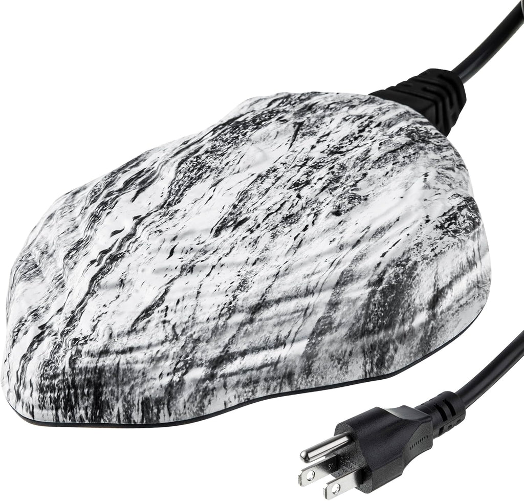 Bird Bath Deicer Heated Rock, 80W, Aluminum Base, 1 Pack, White