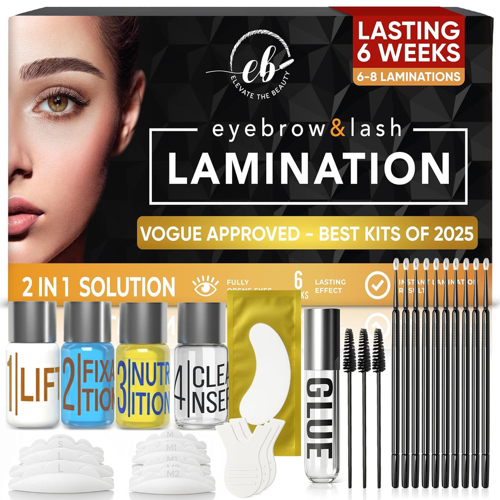 Lash and Eyebrow Lamination Kit | Brow and Lash Lamination Kit | 2-in-1 Professional Brow Lamination Kit for DIY &