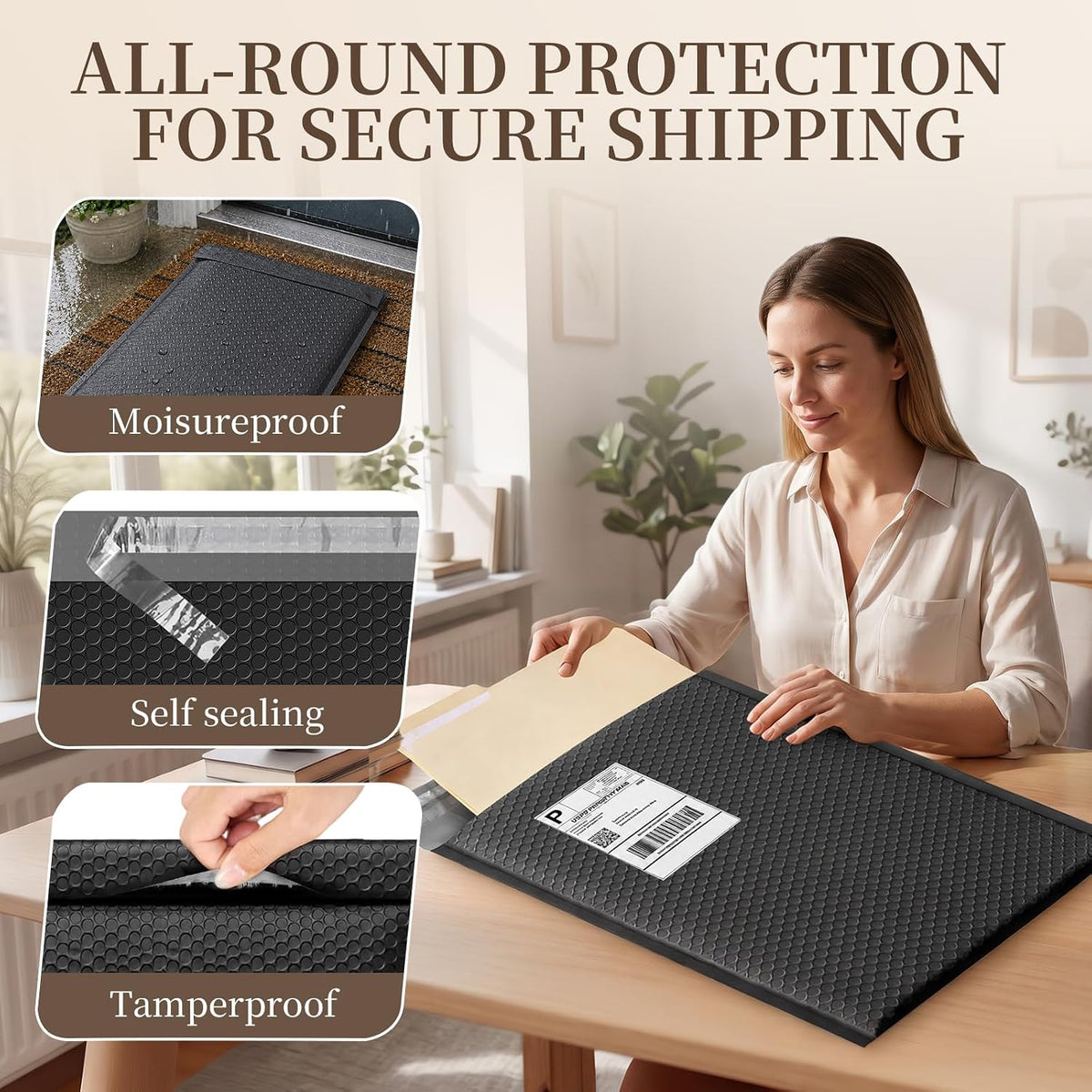 Large Bubble Mailers 19x24 Inch 15 Pack Black Padded Envelopes