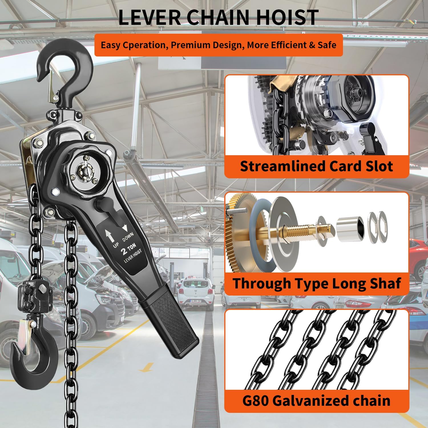 Ratchet Puller Hoists 2T/3m (Manual Lever Hoist 2T/3m)
