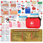 First Aid Kit 196 Piece Waterproof Hard Shell Medical Kits, Red