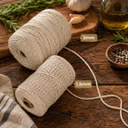 Thick Butcher's Twine,100% Cotton,500 Feet,2mm, Food Safe,Oven Safe, Kitchen Cooking String for Meat and Poultry