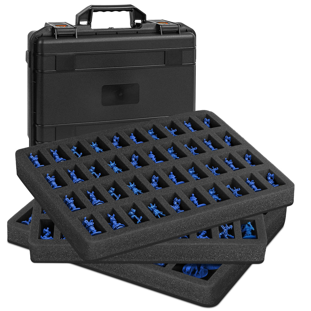 Miniature Storage Figure Hard Shell Case, 80-108 Slots RPG Minis Carry