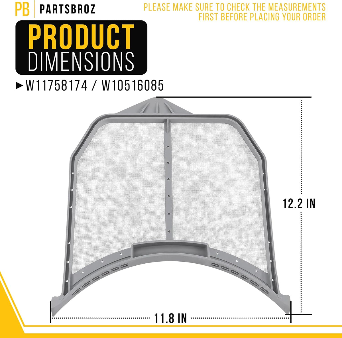 Dryer Lint Filter Screen Trap for Whirlpool WED7590FW1