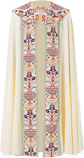 Catholic Clergy Chasuble with Tassel Pendant, Unisex Church Priest Vestments Celebrant Cope Mass Robe, 4 Colors