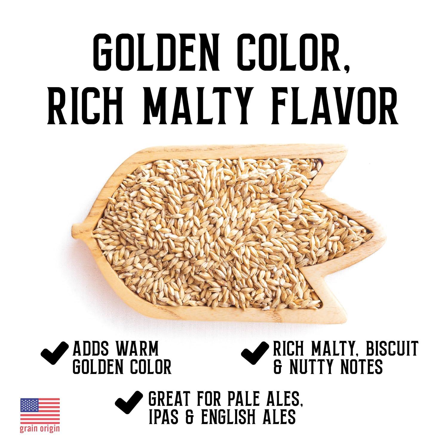 Briess Pale Ale Malt Whole Grain | Unmilled Base Malt for Home Brewing | Rich Malt Flavor for Ales | Brewing Grain |