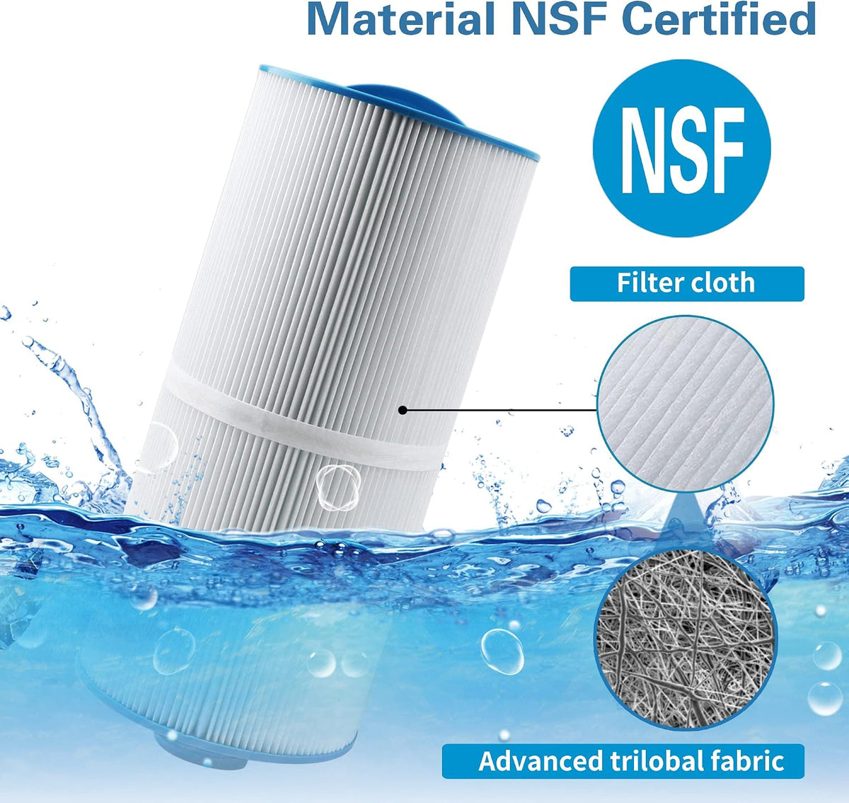 6CH-960 Spa Filter Replaces Jacuzzi Filters J-300 Series, 2 Pack