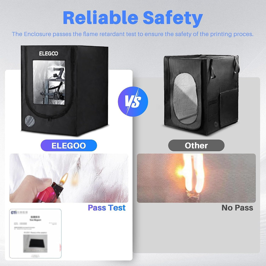 ELEGOO 3D Printer Enclosure, Fireproof & Dustproof 3D Printer Cover | Constant Temperature Tent for Neptune 3
