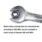 Fullerkreg M5 x 0.8mm Self-Locking Nylon Insert Hex Lock Nuts