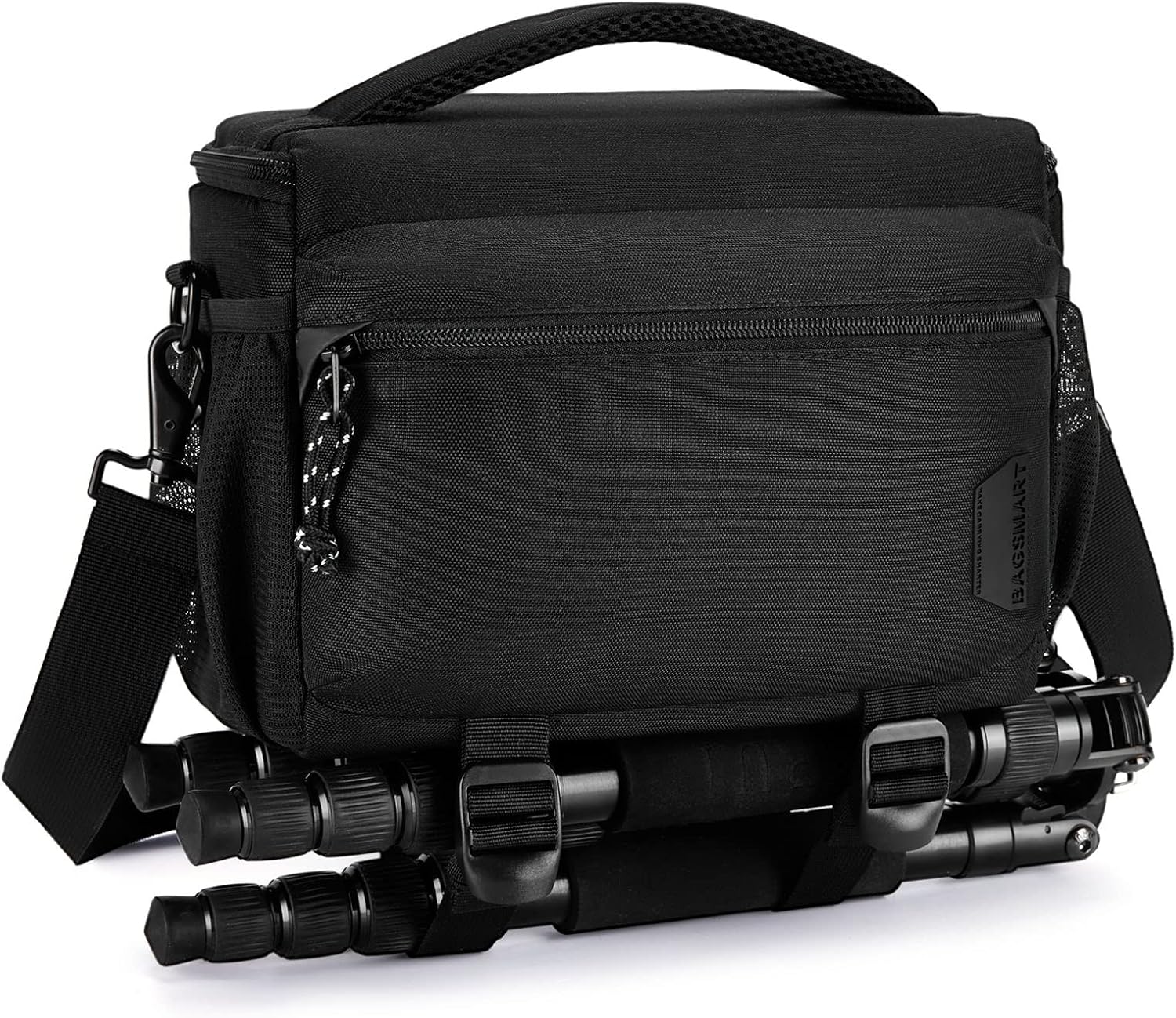 Camera Sling Bag with Tripod Holder & Rain Cover, Black | Small Camera Shoulder Bags for DSLR/SLR/Mirrorless Cameras