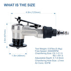 Air Pneumatic Chamfer Tool for Metal, Deburring and Beveling Tool, Mini Handheld Chamfering Machine for Steel Edge and Inner Holeg
