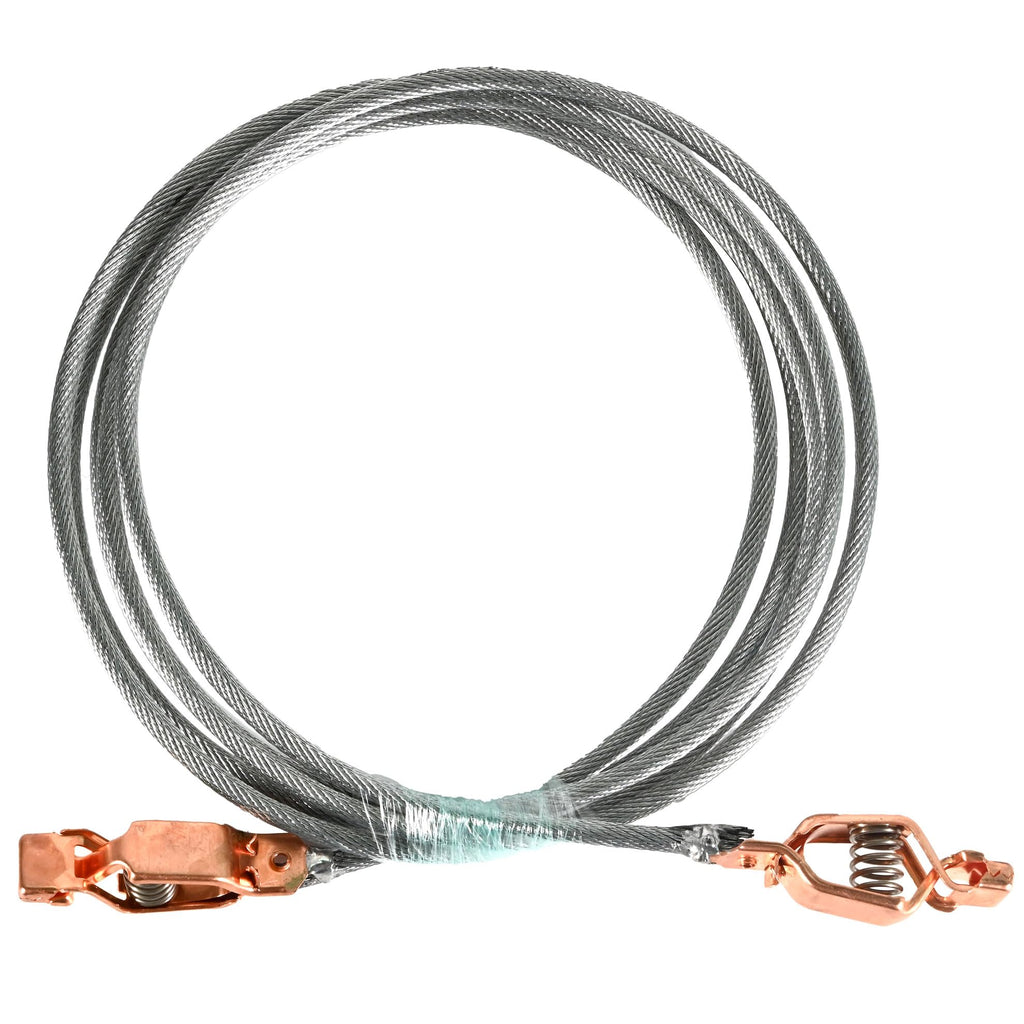 10Ft/3m Long Flexible Bonding and Grounding Wire with Two Alligator Clips, Bare