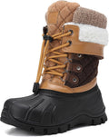 Kids Waterproof Snow Boots for Girls & Boys Winter Insulated Warm Fur Lined Non-Slip Ankle Shoes