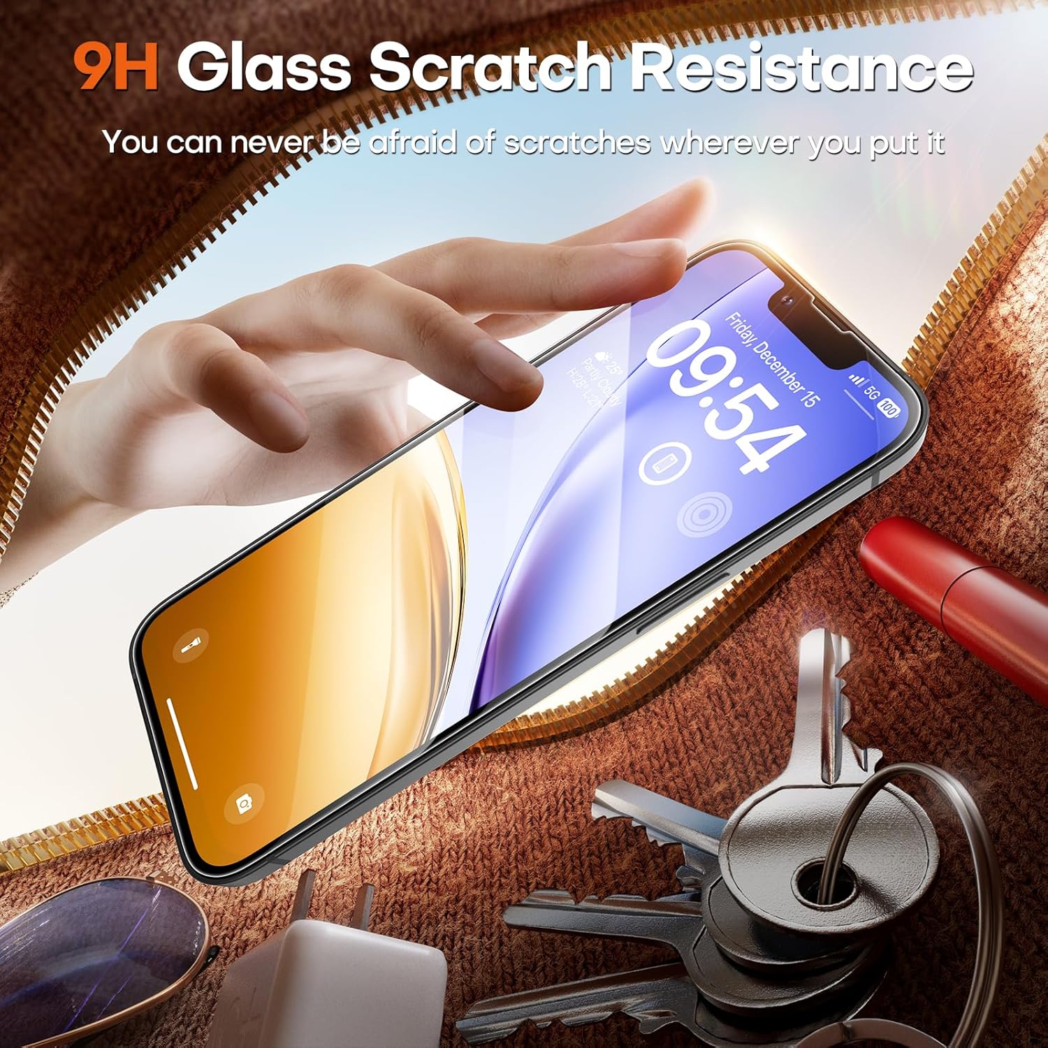 for iPhone 17e Screen Protector 6.1 inch 9H Hardness Military Grade Shatterproof 17 e HD Tempered Glass Easy