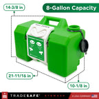 Portable Eye Wash Station OSHA Approved, 8 Gallon, ANSI Compliant