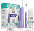 Lion & Lamb Kit 2.0, Electric Toothbrush with Water Flosser Combo, 4 Jet Tips, 4 Brush Heads, & IPX7 Waterproof