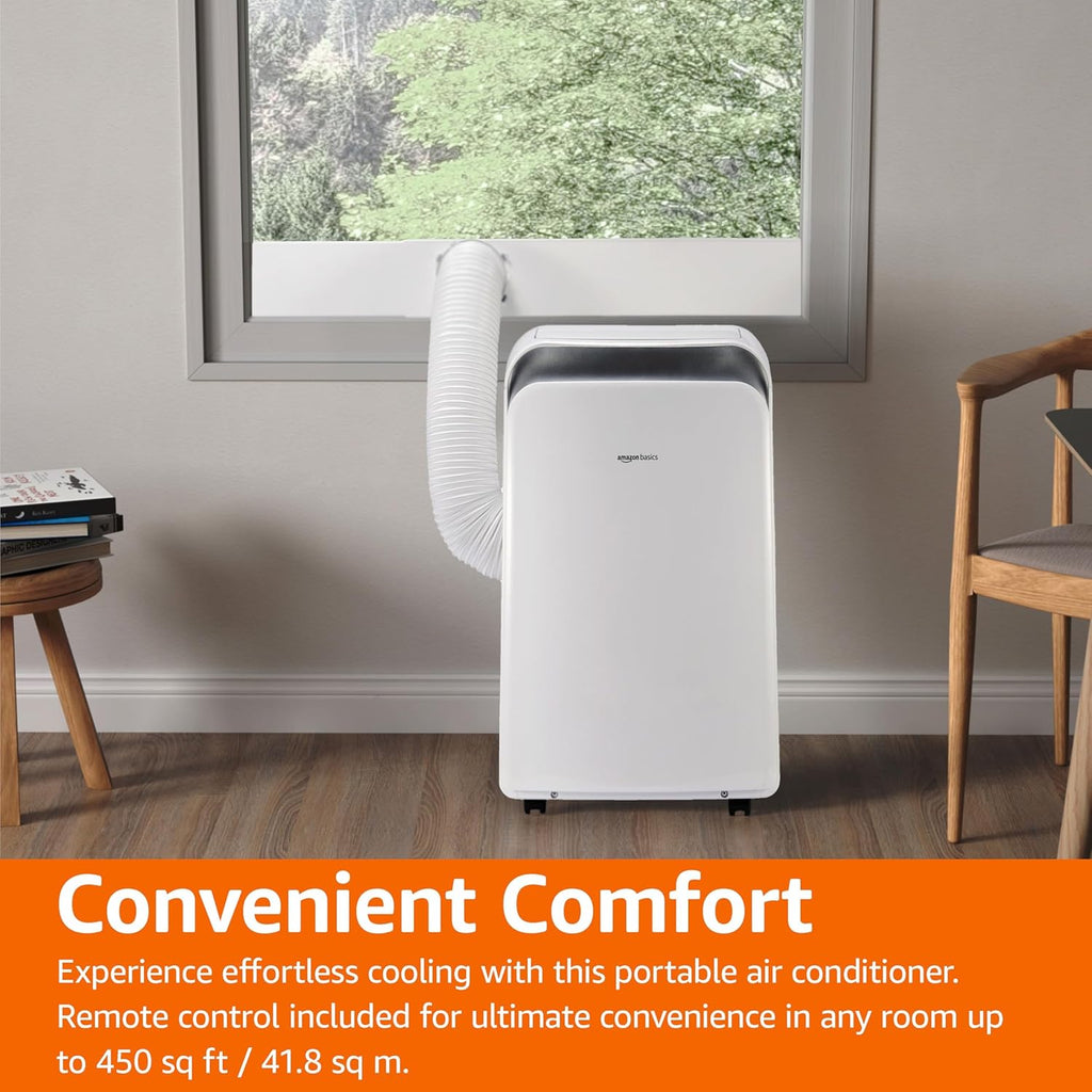 3-In-1 Portable Air Conditioner with Remote, Timer, Sleep Mode, Auto Swing, Dehumidifier, 10000 BTU (ASHRAE)/6000 BTU