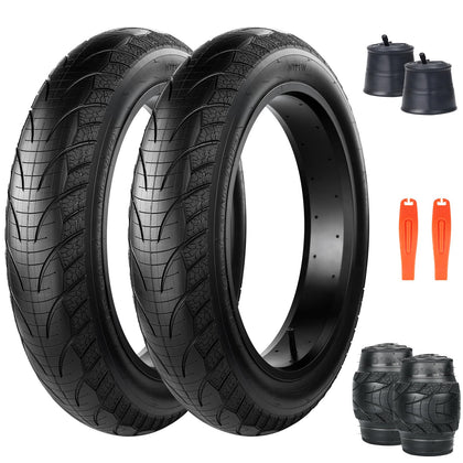E Bike Fat tire 20 x 4 2 Pack Heavy Duty High-Performance Wear-Resistant E-Bike Mountain Snow Bike Tire ，Fat Bike