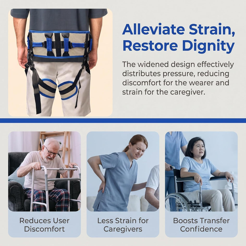 Medical Nursing Gait Belt, Non-Slip Transfer Nursing Sling with Handles, Mobility Standing and Lifting Aid Transfer