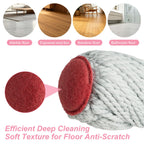 Self Wringing Twist Mops with 57 in Long Handle,Gray Pink