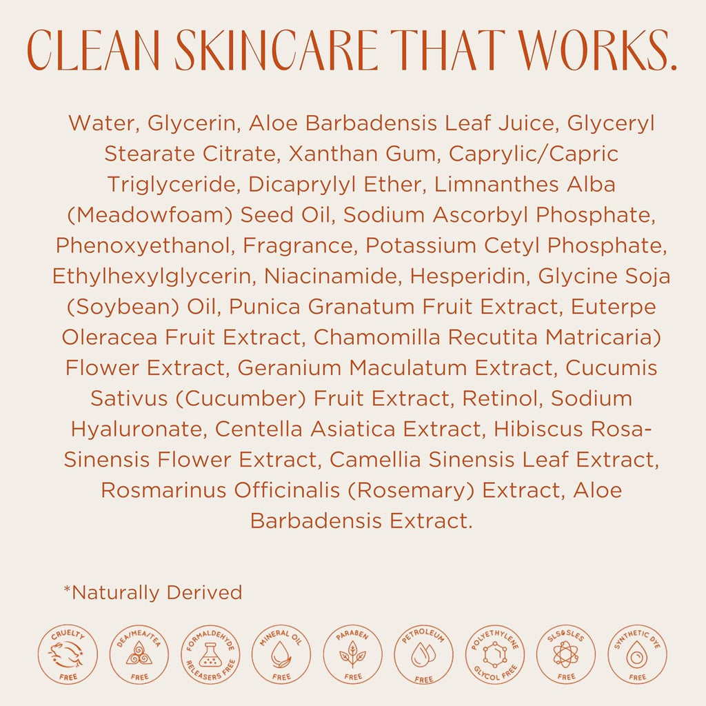 Retinol Serum for Face with Niacinamide, Vitamin C, and Hyaluronic Acid, Anti Aging for Firmer Skin, Lines & Wrinkles