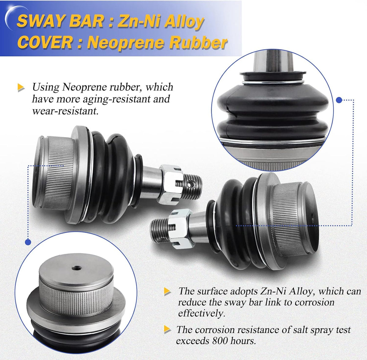 K6541 Front Lower Ball Joints for Select Chevy GMC Cadillac Models