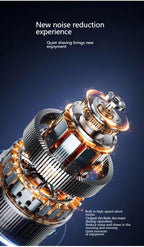 Magnetic Rotary Electric Shaver for Men with Digital Display
