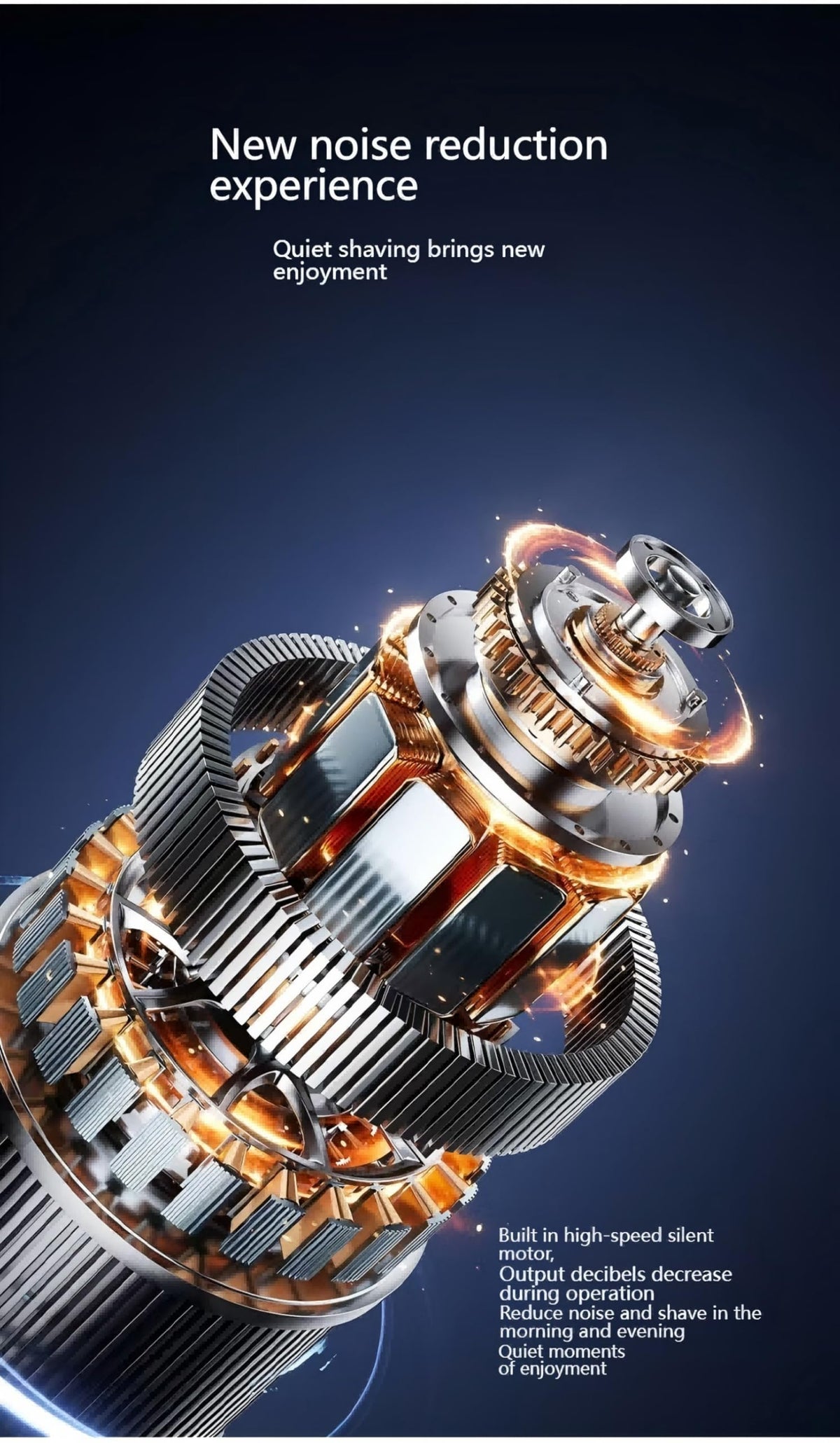 Magnetic Rotary Electric Shaver for Men with Digital Display