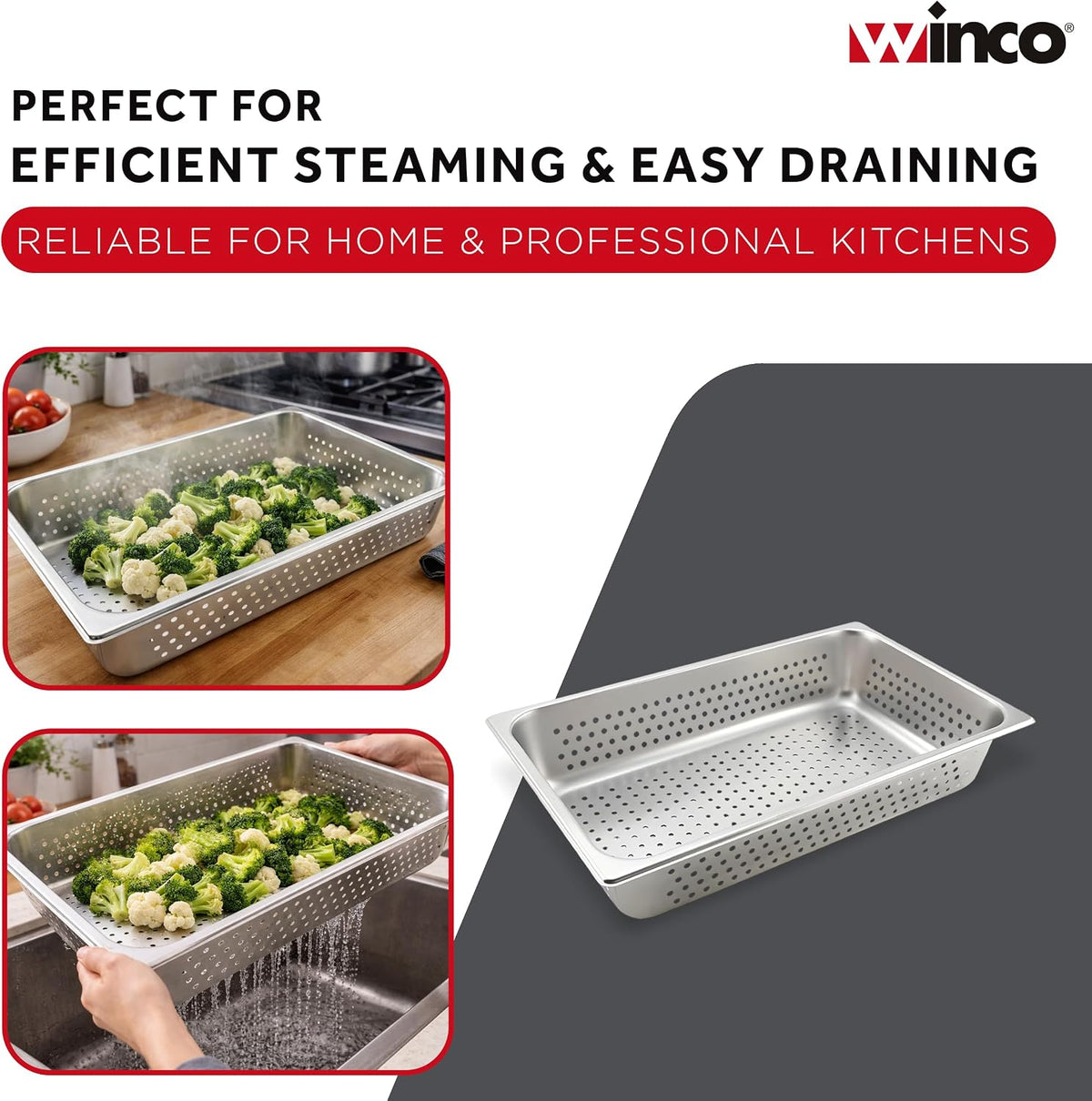 Full Size Pan Perforated, 4-Inch, Medium