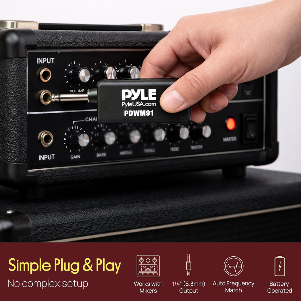 Portable VHF Wireless Microphone System - Professional Battery Operated Handheld Dynamic Unidirectional Cordless