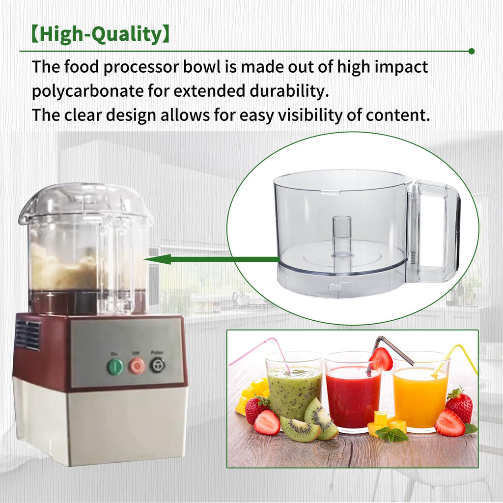 112203 Food Processor Bowl 3 Quart Compatible with Robot Coupe R2 Work Bowl