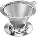 Pour Over Coffee Dripper, Slow Drip Paperless Coffee Filter, Pour Over Coffee Maker for 1-2Cups Brew, Double Mesh