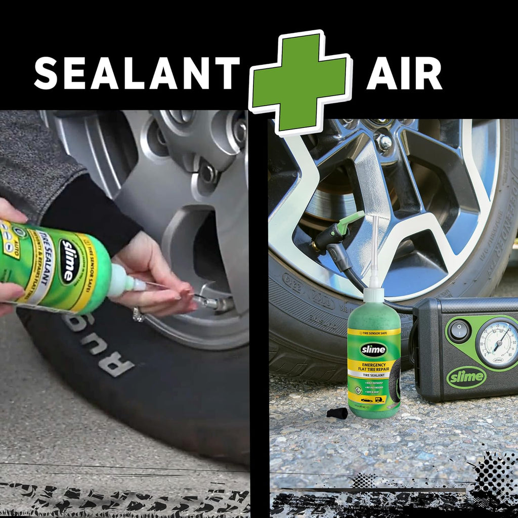 50107 Flat Tire Puncture Repair, Smart Spair, Emergency Kit For Car Tires, Includes Sealant And Tire Inflator Pump