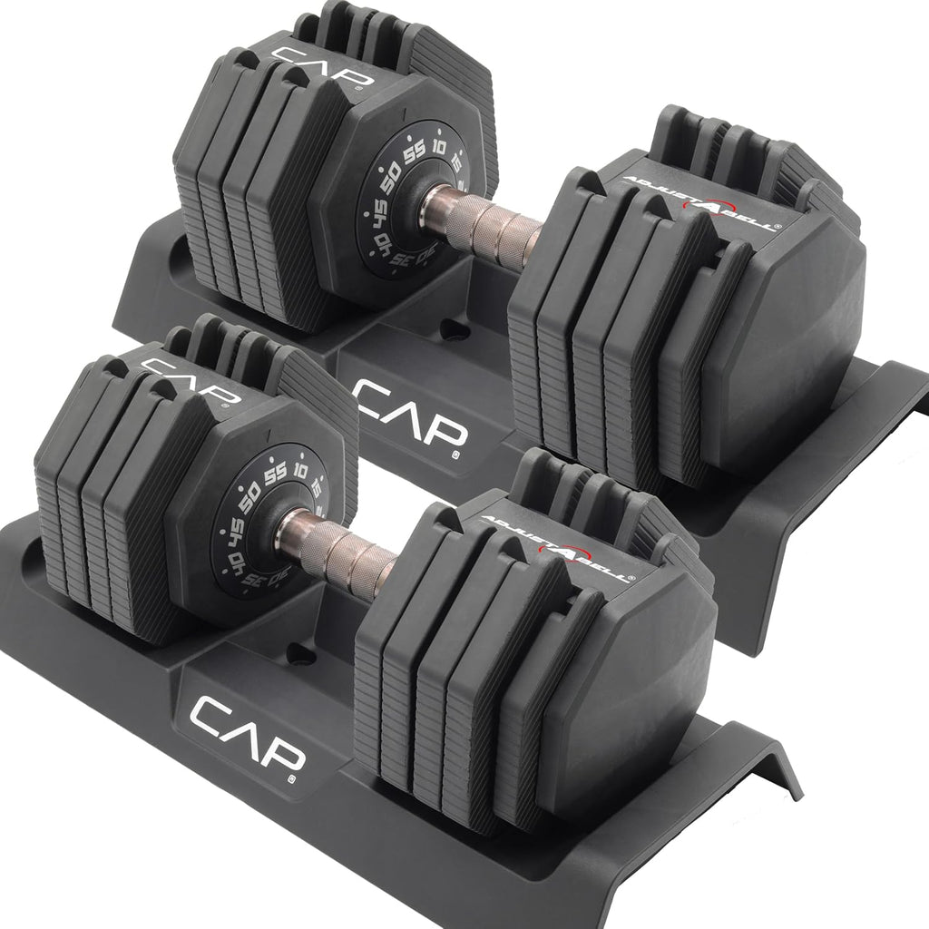 ADJUSTABELL Adjustable Dumbbell Set, Premium Quick Select Adjustable Weights for Strength Training, Singles & Pairs