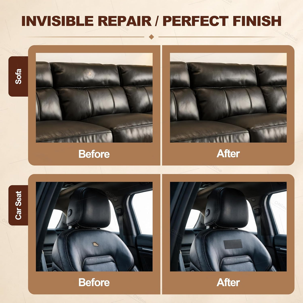 Leather Repair Tape,Self Adhesive Leather Repair Patch,Leather Patches for Furniture,Sofa,Car Seats,Office Chair.